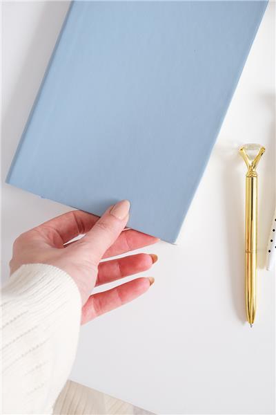 Kişiye Özel Mavi Esnek Kapaklı Defter 