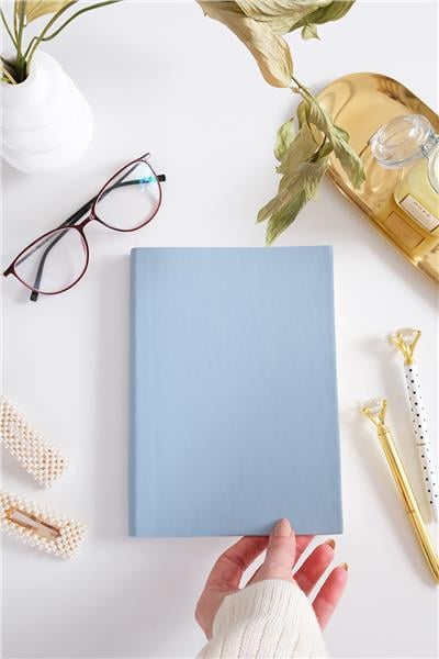 Kişiye Özel Mavi Esnek Kapaklı Defter 