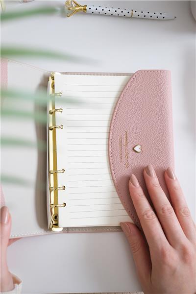 Kişiye Özel Pembe Mekanizmalı Defter