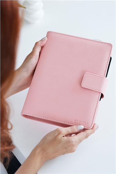 Kişiye Özel Pembe Organizer Haftalık Planlayıcı Tarihsiz Defter 