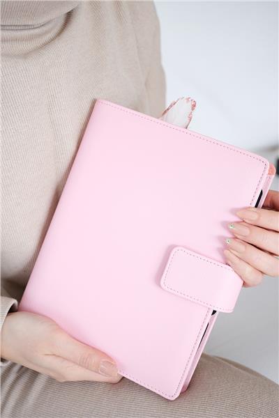 Kişiye Özel Pembe Organizer Haftalık Planlayıcı Tarihsiz Defter 