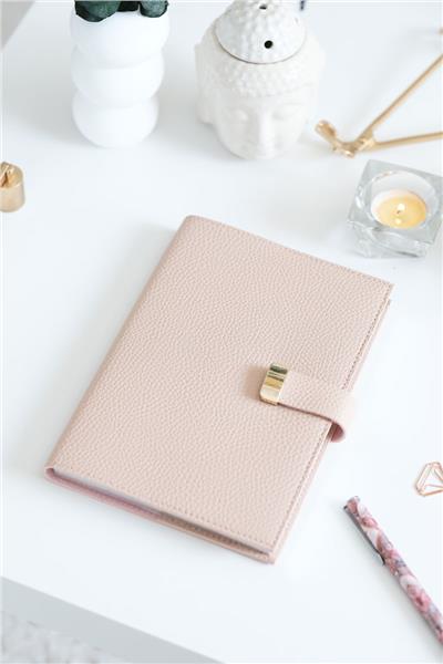 Kişiye Özel Pudra Executive Vegan Deri Defter