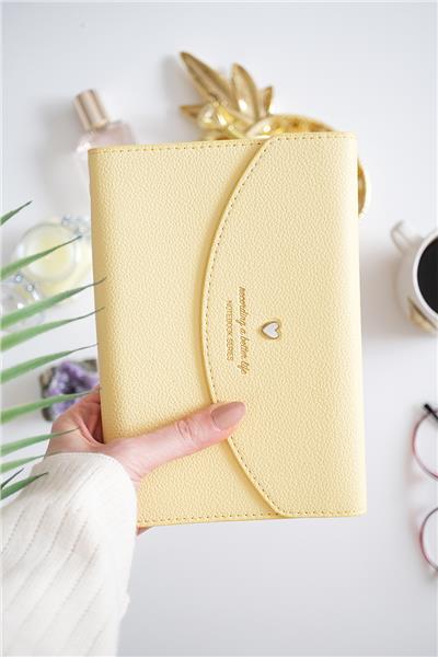 Kişiye Özel Sarı Mekanizmalı Defter