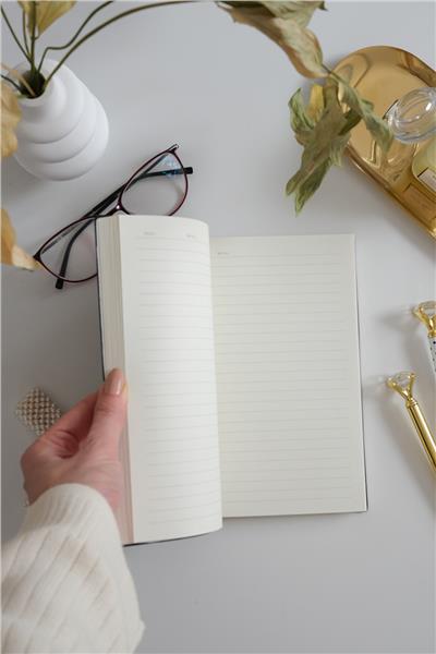 Kişiye Özel Siyah Esnek Kapaklı Defter 