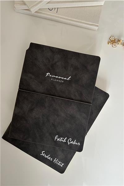 Kişiye Özel Siyah Lastikli Kuka Defter