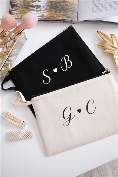 Kişiye Özel Siyah Renk Clutch Çanta