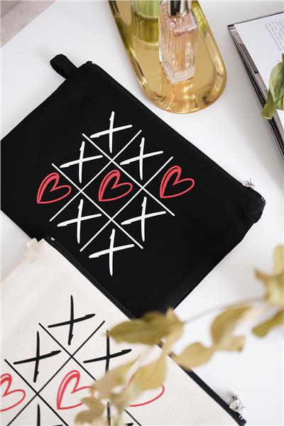 Kalpli Siyah Renk Clutch Çanta