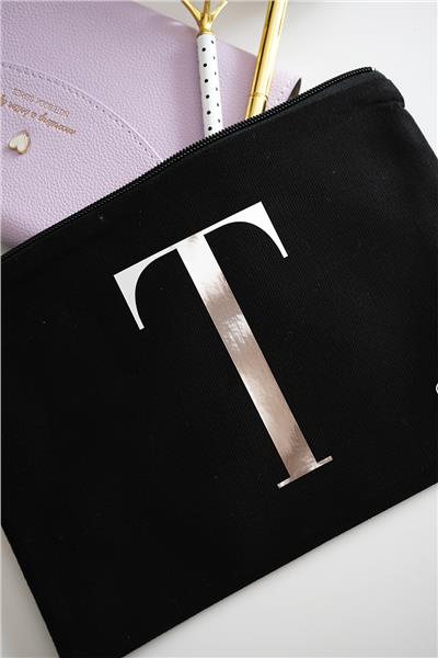 Kişiye Özel Siyah Renk Clutch Çanta