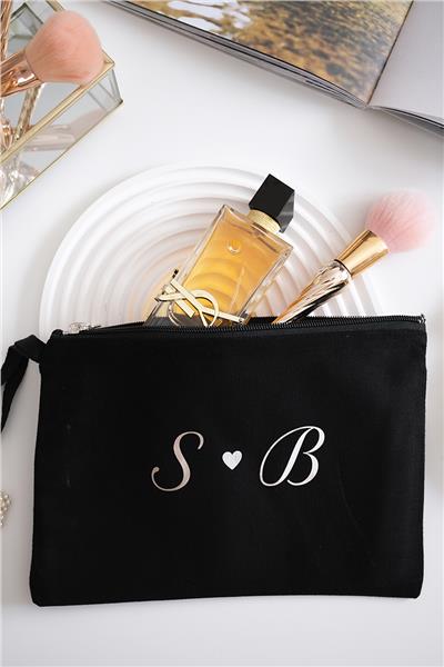 Kişiye Özel Siyah Renk Clutch Çanta