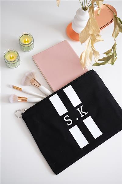 Kişiye Özel Siyah Renk Portföy Çanta (Tablet Boy)