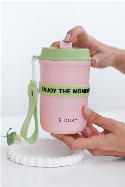 Pembe Kişiye Özel 410 Ml Çift İçim Termos