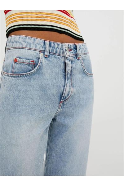 Kadın Bol Paça Jean Kot Pantolon