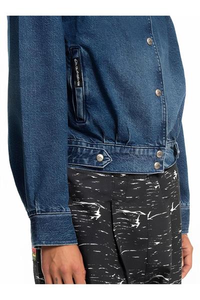 Kadın Vintage Kot Denim Ceket