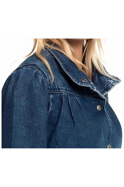 Kadın Vintage Kot Denim Ceket