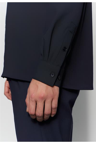 Unisex Yazlık Günlük Siyah Gömlek