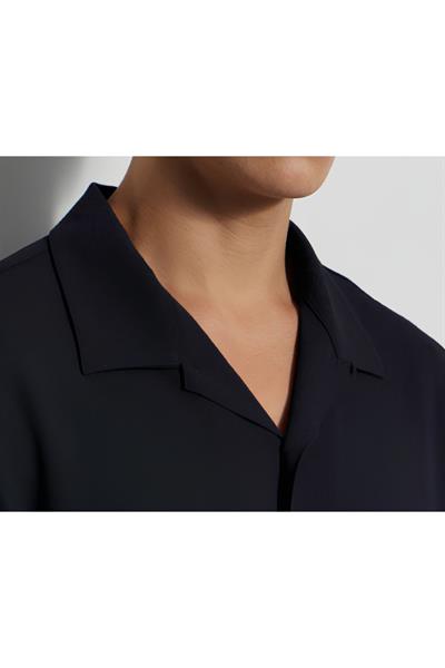 Unisex Yazlık Günlük Siyah Gömlek