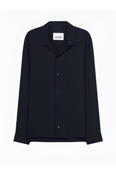 Unisex Yazlık Günlük Siyah Gömlek
