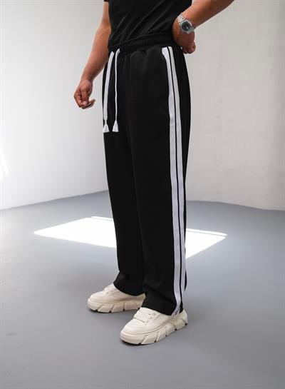 ŞERİTLİ SİYAH BAGGY EŞOFMAN