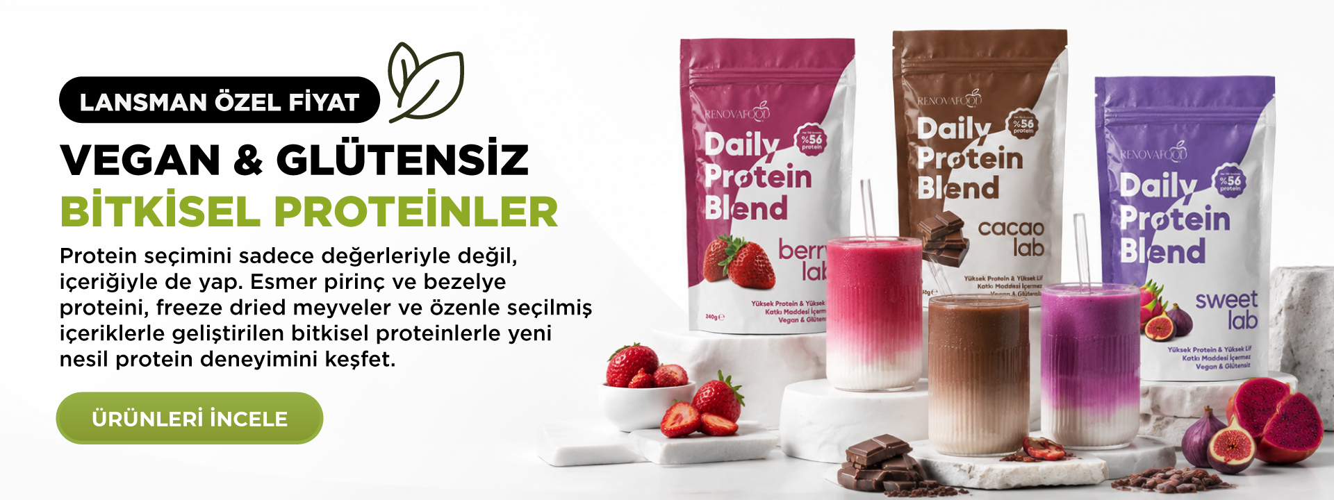 Vegan & Glütensiz Bitkisel Proteinler