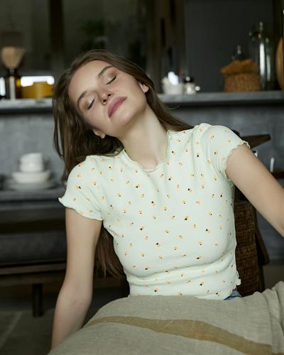 Ananas Desenli Crop Body