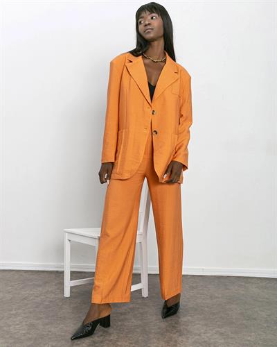 Blazer Ceket ve  Pantolon Takım Turuncu Renk
