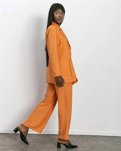 Blazer Ceket ve  Pantolon Takım Turuncu Renk
