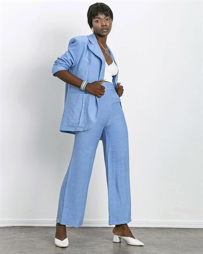 Ceket Pantolon Takım (Mavi Renk- Keten)