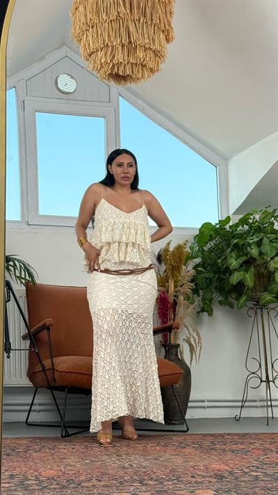 Dantelli İkili Takım – Bluz & Etek