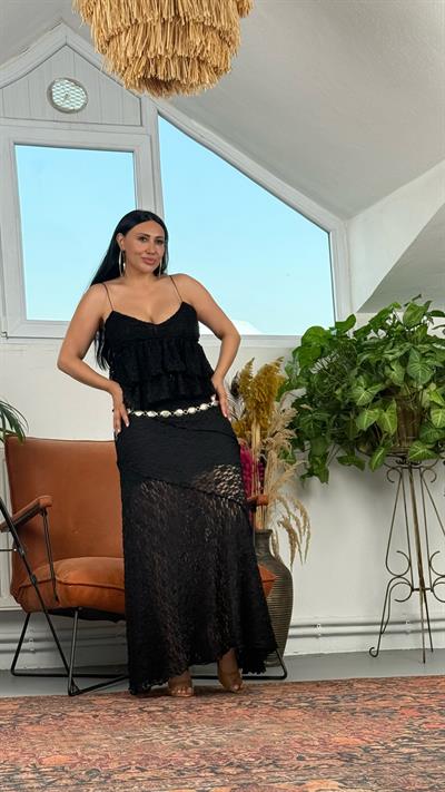 Dantelli İkili Takım – Bluz & Etek