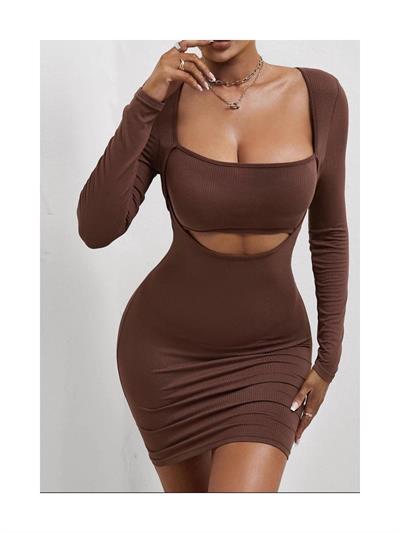 Göğüs Pencere Detaylı Mini Elbise