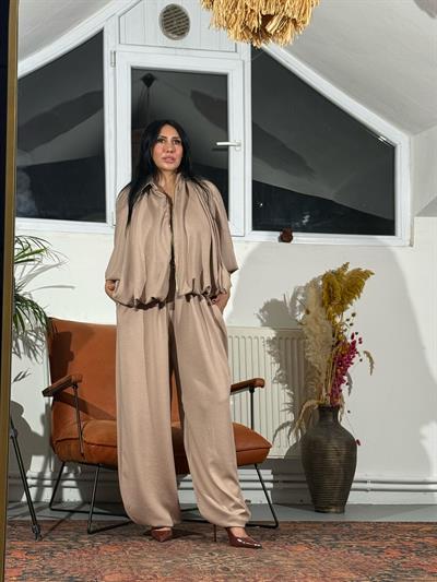 Pelerin Formlu Ceket Şalvar Pantolon Takım