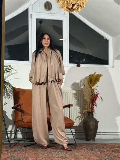 Pelerin Formlu Ceket Şalvar Pantolon Takım