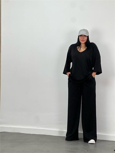 V Yaka Oversize Modal Takım