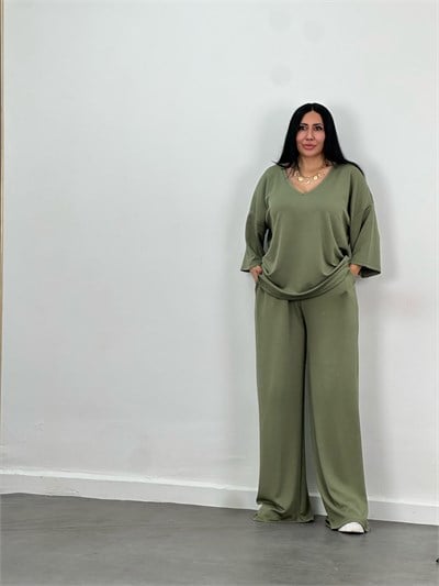 V Yaka Oversize Modal Takım