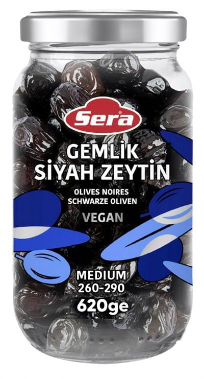 Sera Black Olive Gemlik Medium 620Gr.