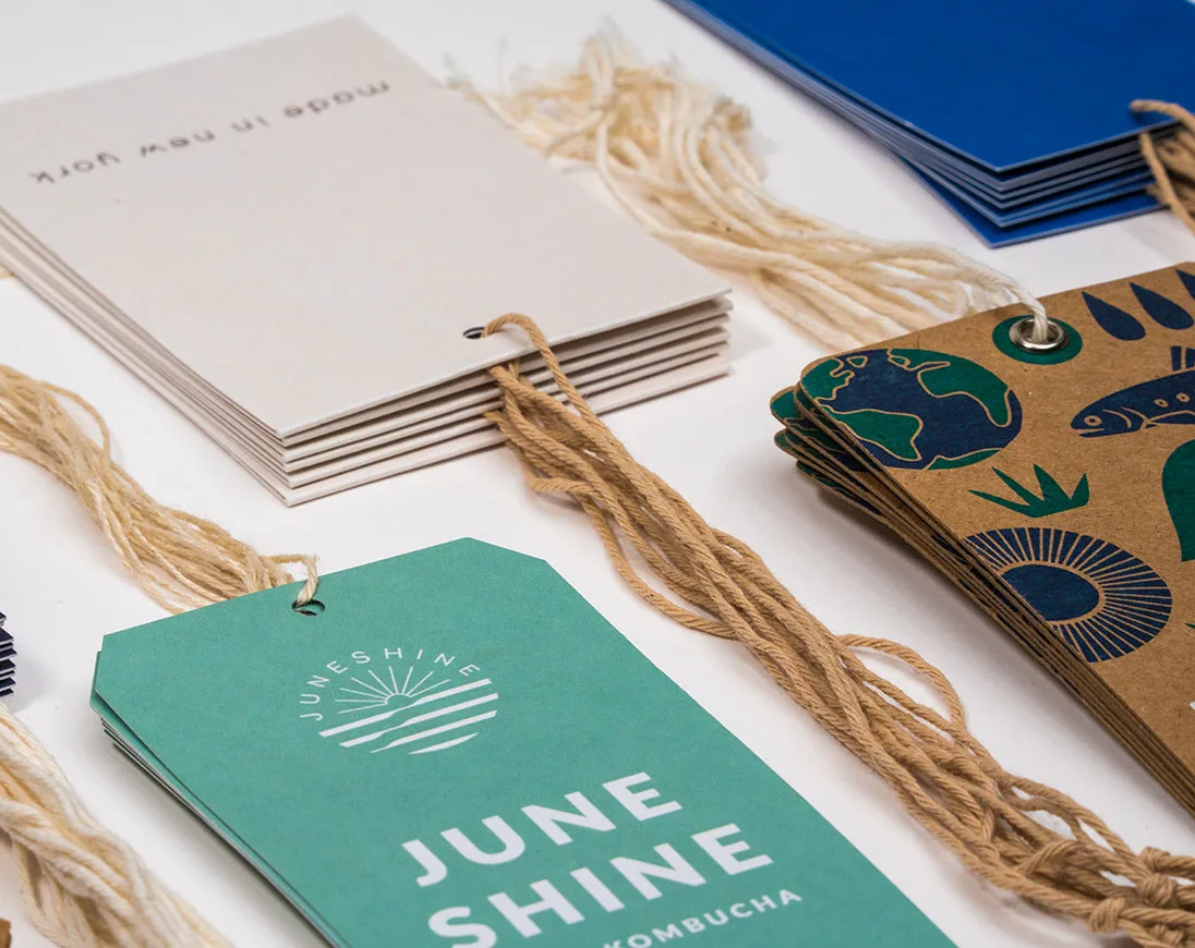 Custom hang tag with branding