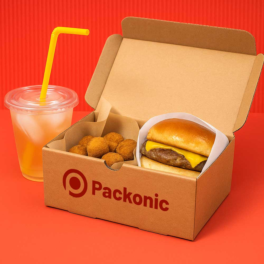 Burger logo food box