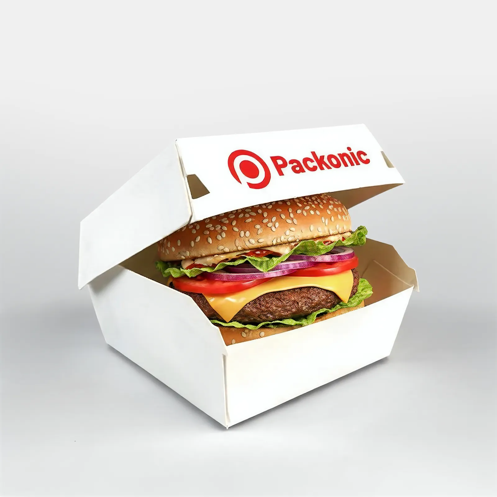 White burger box professional design