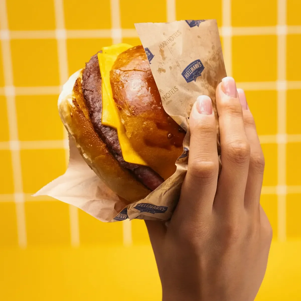 Kraft burger bag with custom branding