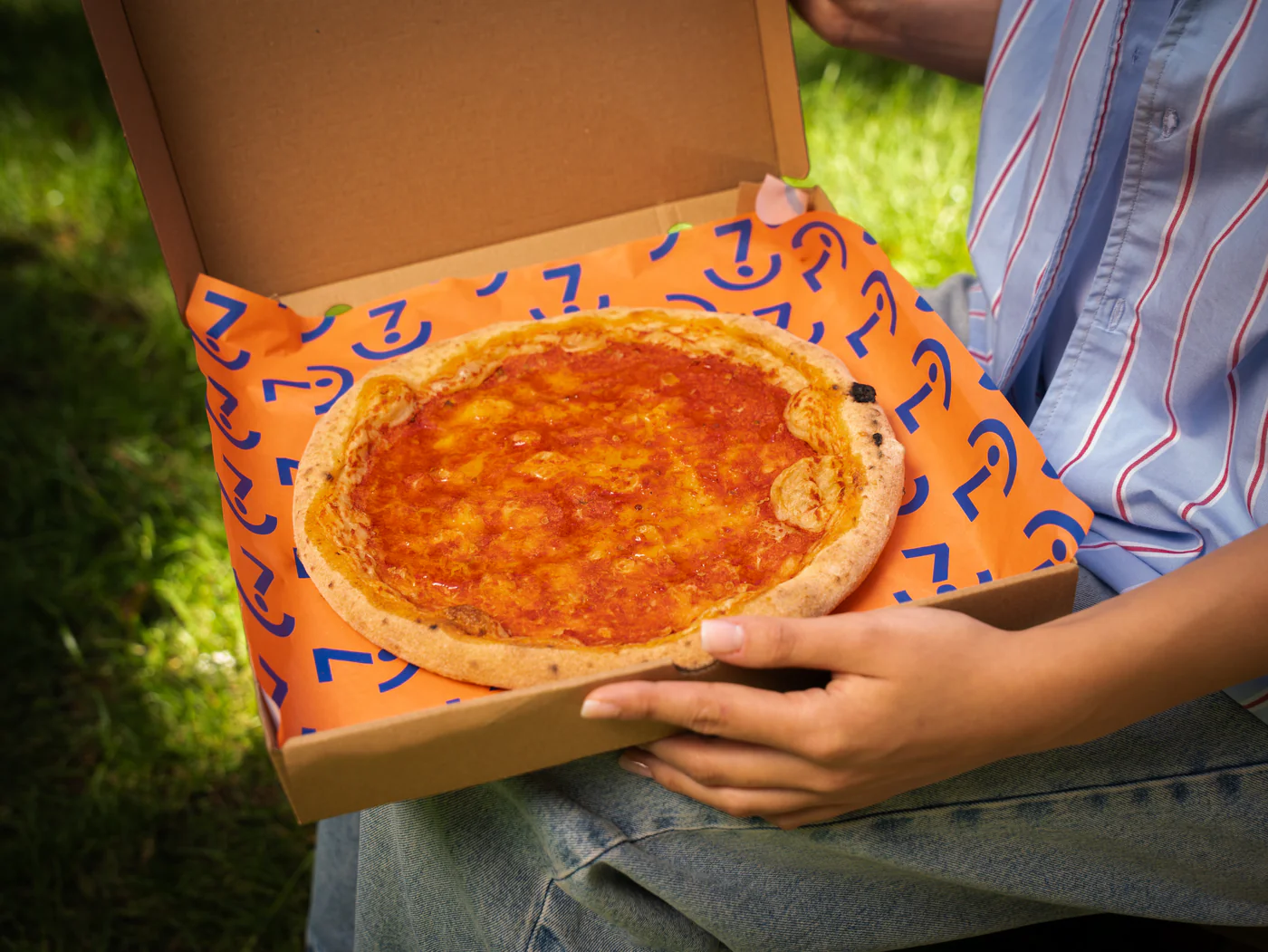 Digital print pizza box white kraft