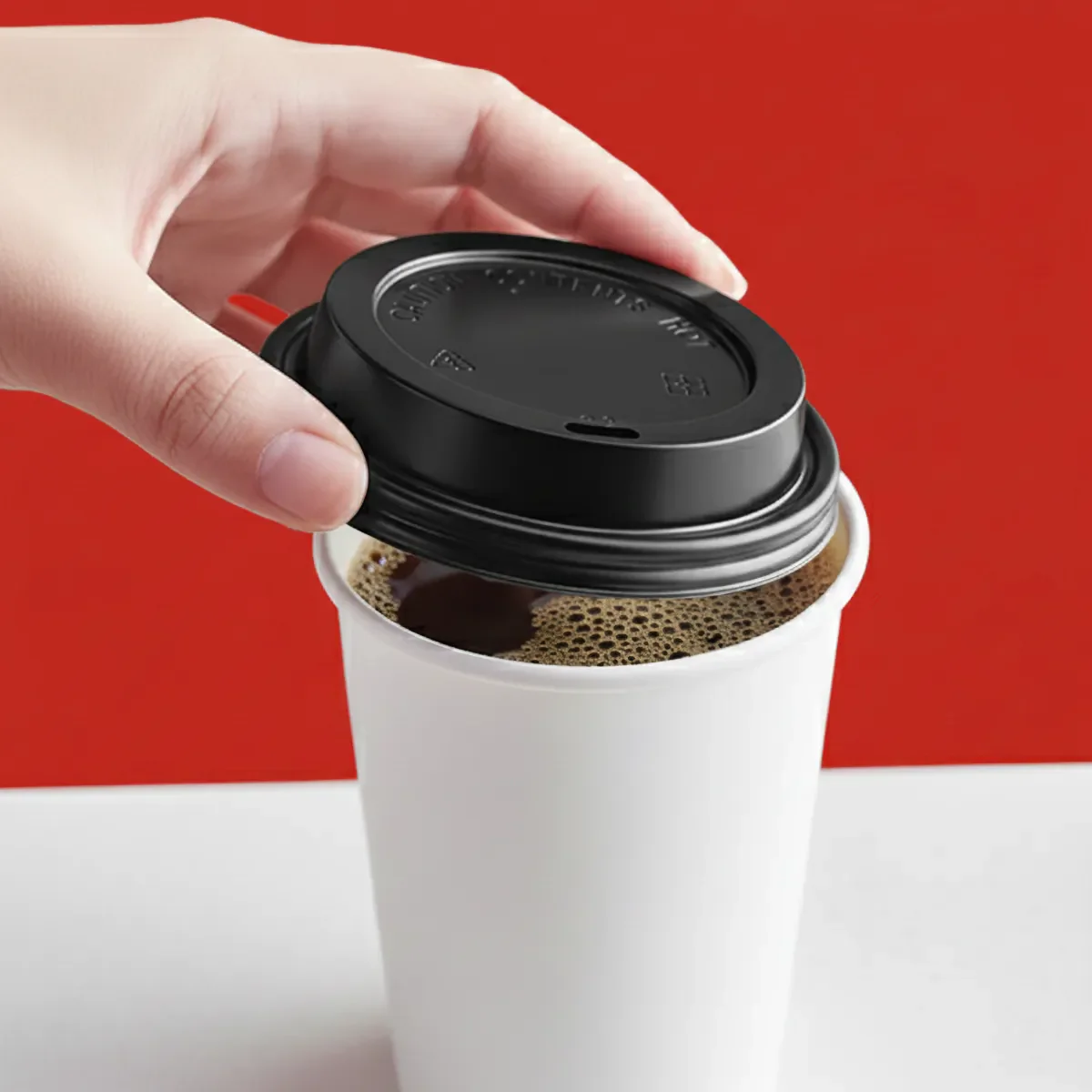 Paper cup lids details