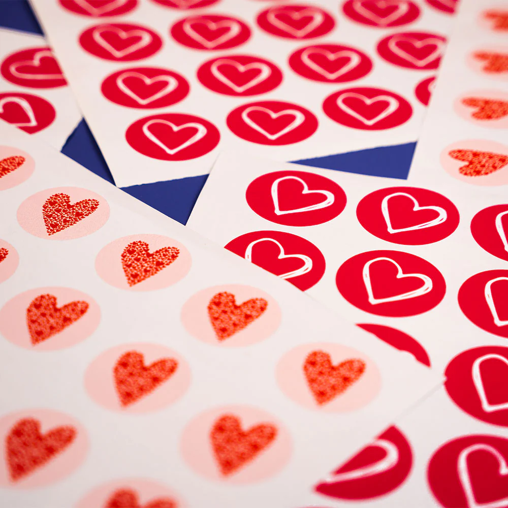 Custom printed stickers with vibrant colors