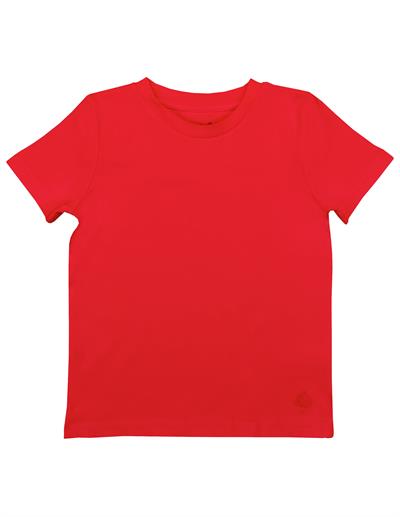 Basic Çocuk Kırmızı Kısa Kol T-shirt