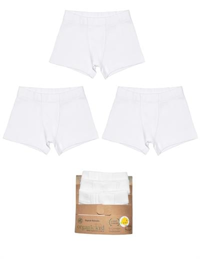 Basic Erkek Çocuk Beyaz İç Çamaşır Set 3lü