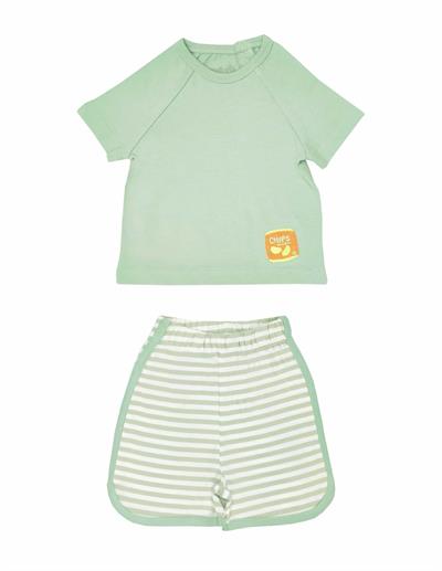 Snack Bebek Yeşil T-shirt Şort Set 2lİ