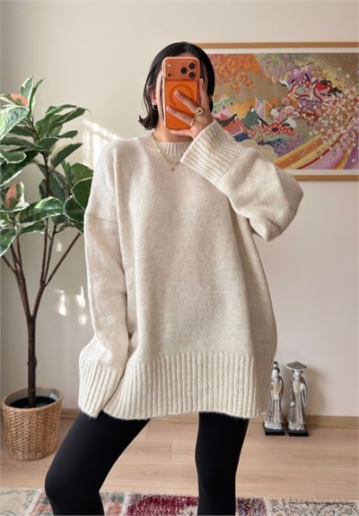 Airi Oversize Vintage Kazak Bej