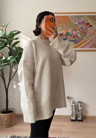 Airi Oversize Vintage Kazak Bej