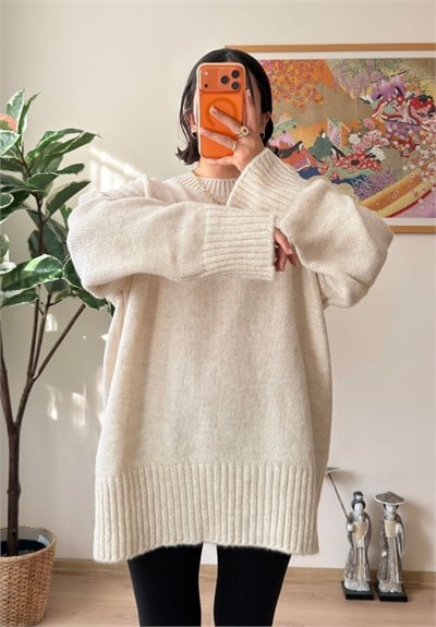 Airi Oversize Vintage Kazak Bej