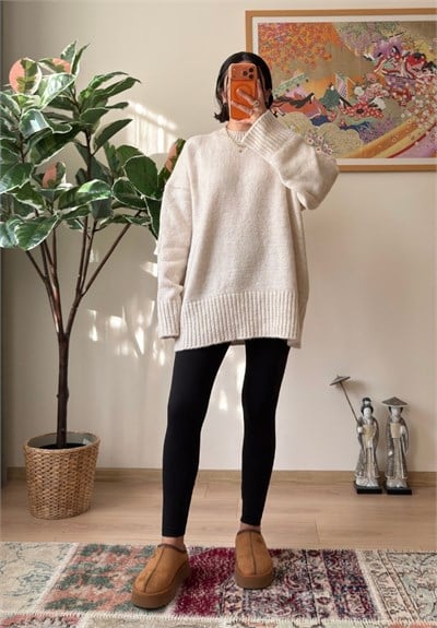 Airi Oversize Vintage Kazak Bej