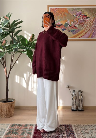 Airi Oversize Vintage Kazak Bordo
